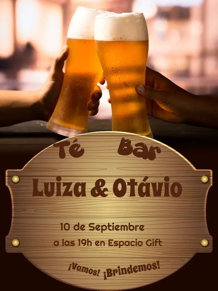 Invitación Chá Bar - Modelo 5 Personalizado – tema Baby Shower moderno, colorido, divertido, minimalista, boho