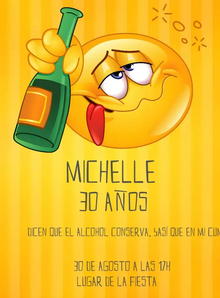 Invitación Bebida Boteco Bar Amarillo – tema Cumpleaños amarillo, divertido, bar, moderno, relajado, informal