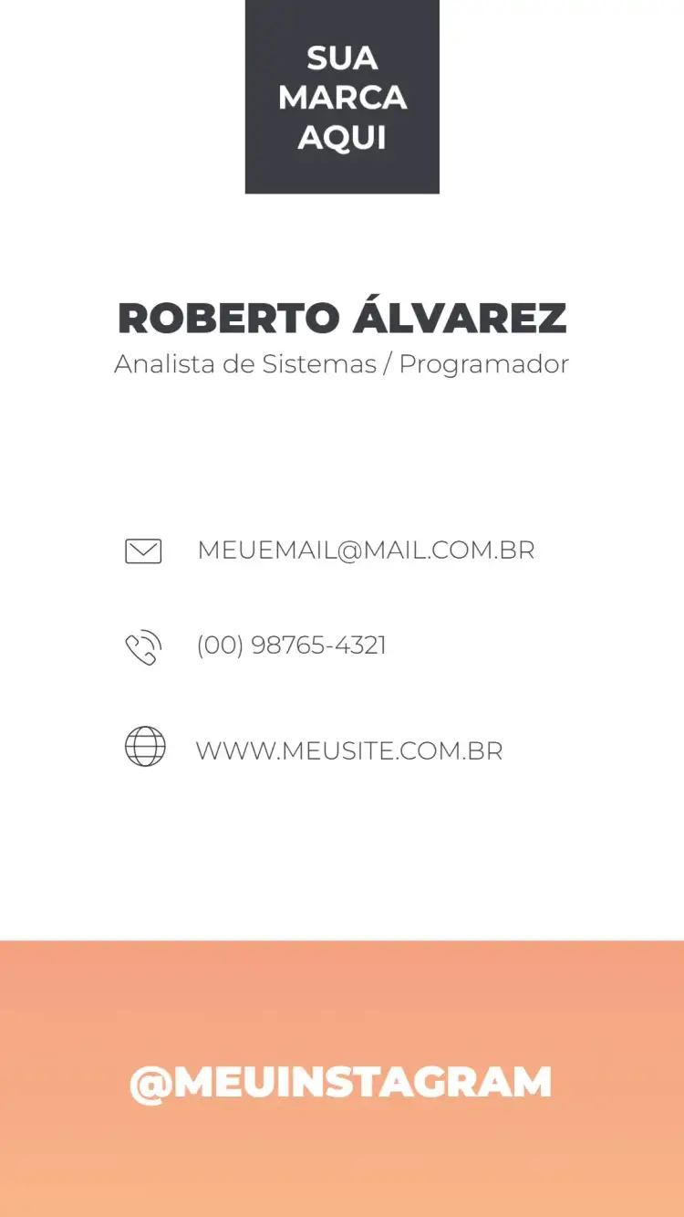 Invitación Tarjeta de Visita Digital - Programador Simple – tema Tarjeta minimalista, moderno, tecnológico, blanco, limpio