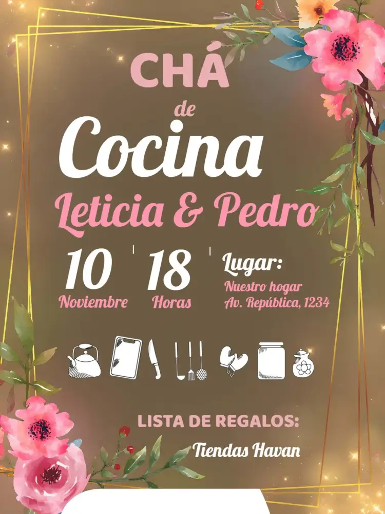 Invitación Despedida de Cocina Rolo – tema Despedida de Soltera cocina, moderno, rojo y negro, pizarra, juvenil, divertido
