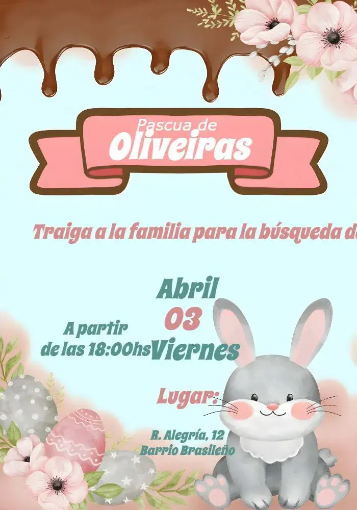 Invitación Pascua Huevos – tema Fechas Conmemorativas colorido, divertido, vintage, minimalista, ilustración, pascua