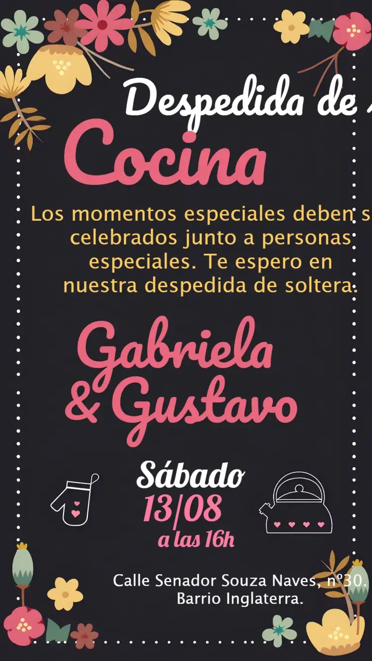 Invitación Despedida de Soltera Pizarra Tiza Negra – tema Despedida de Soltera pizarra, moderno, colorido, minimalista, temático, elegante