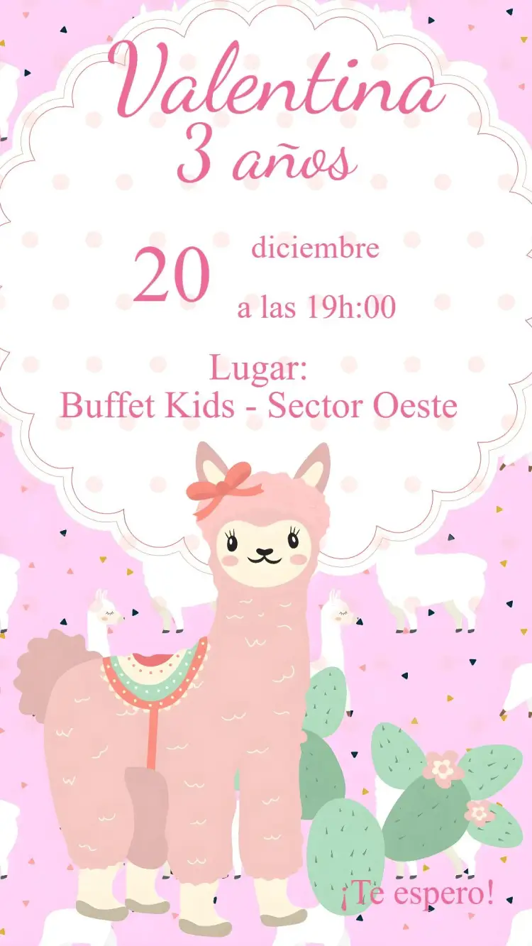 Invitación Llama