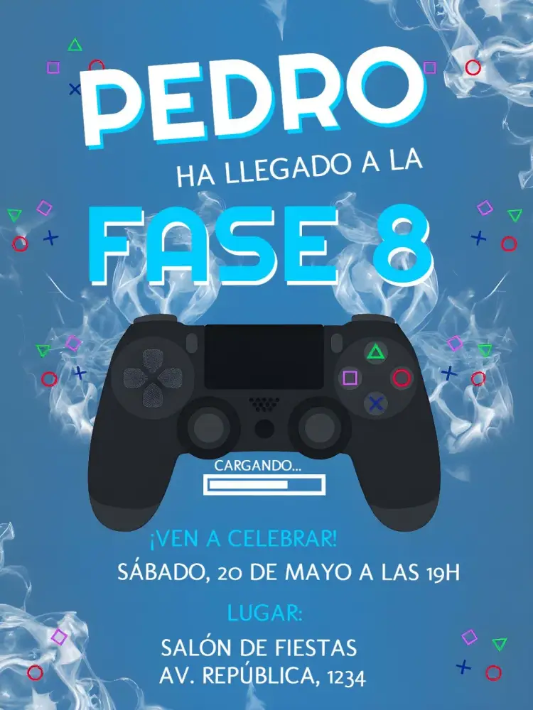 Invitación Playstation 4 Negro