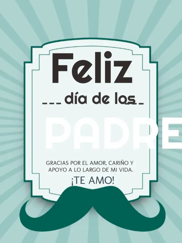 Invitación Tarjeta Día Del Padre Bigote Corona