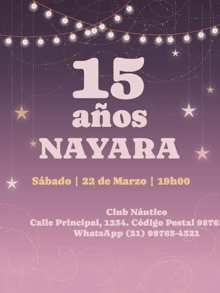 Invitación De 15 Anos Romántica Celebración