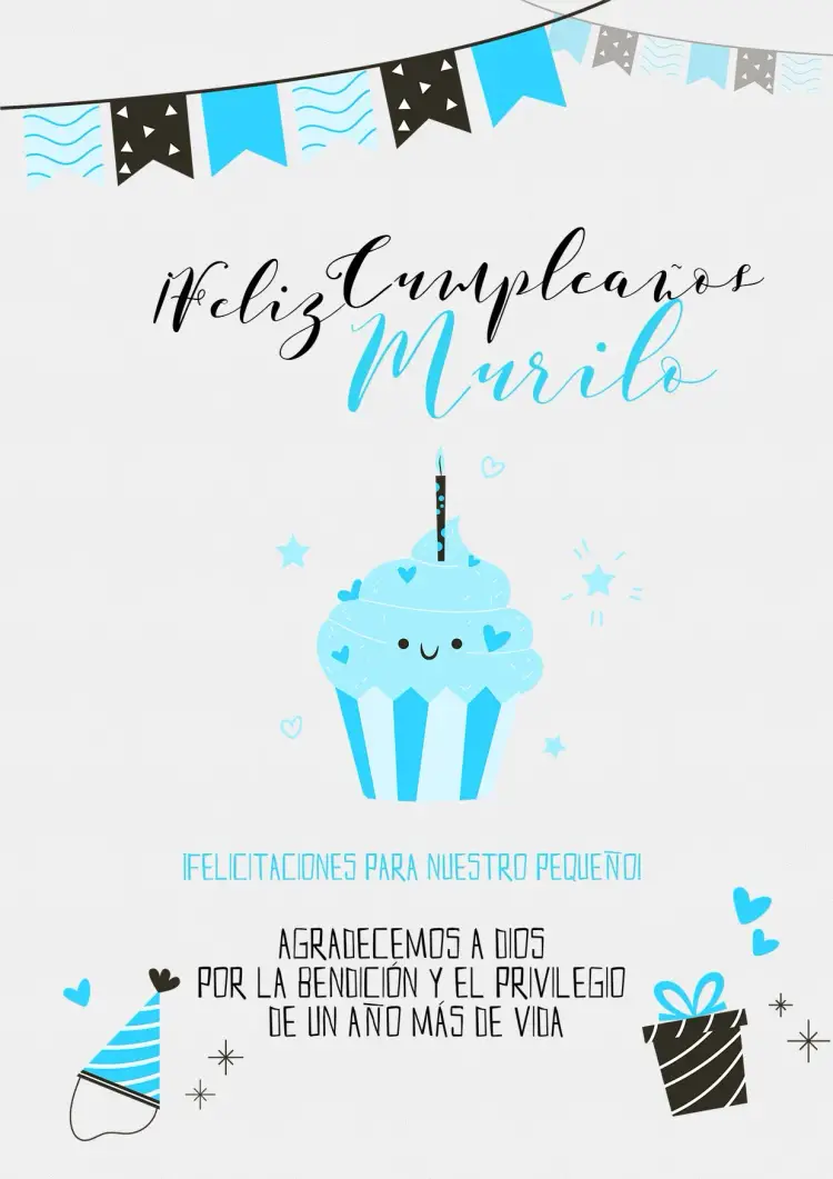 Invitación Cartel Azul Claro