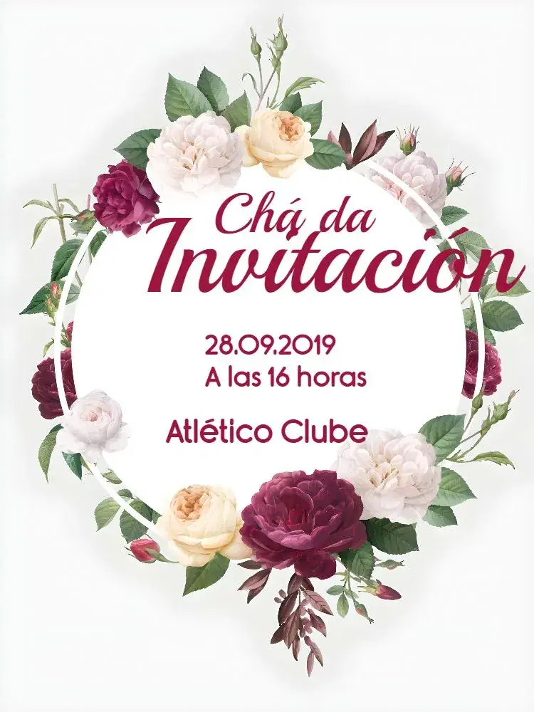 Invitación Despedida de Soltera Nueva – tema Despedida de Soltera floral, rojo, moderno, alegre, elegante