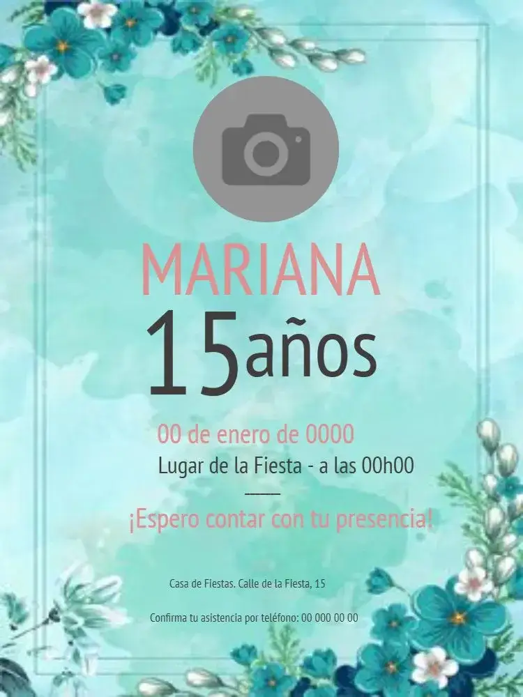 Invitación 15 Años Con Foto Para Editar Celebración – tema 15 años moderno, elegante, rosa y negro, minimalista, sofisticado, joven