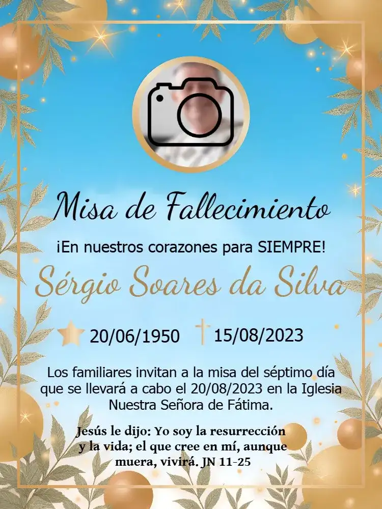 Misa De Séptimo Día Con Foto Velorio