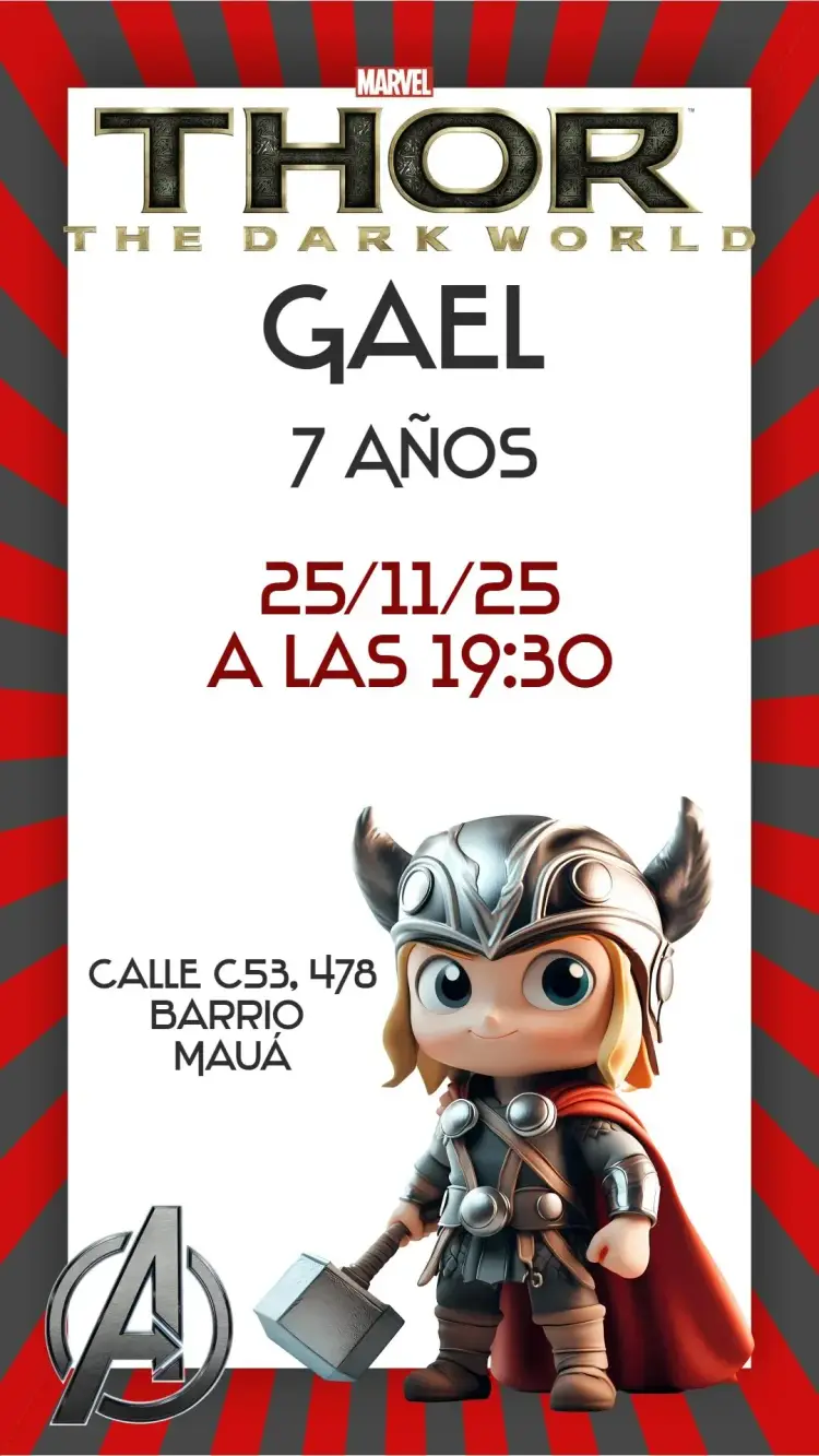 Invitación Thor Baby