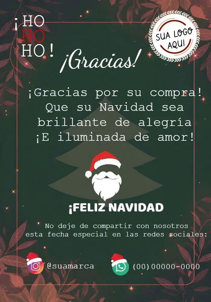 Invitación Tarjeta De Agradecimiento Navidad Arte