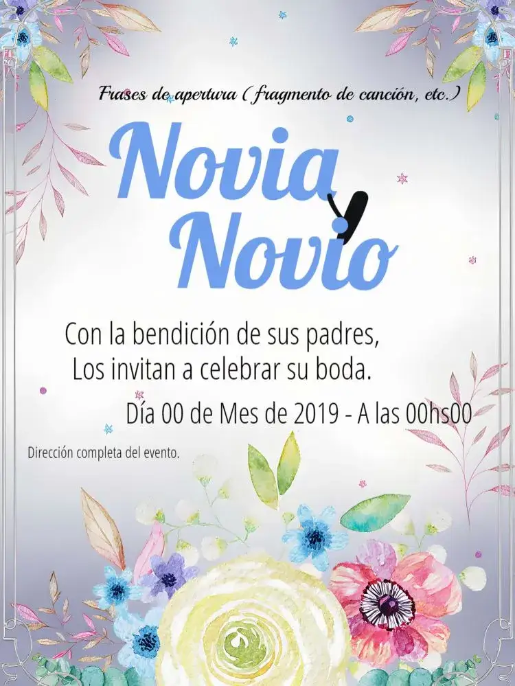 Invitación Boda Floral Ceremonia – tema Boda floral, acuarela, romántico, elegante, delicado, vintage