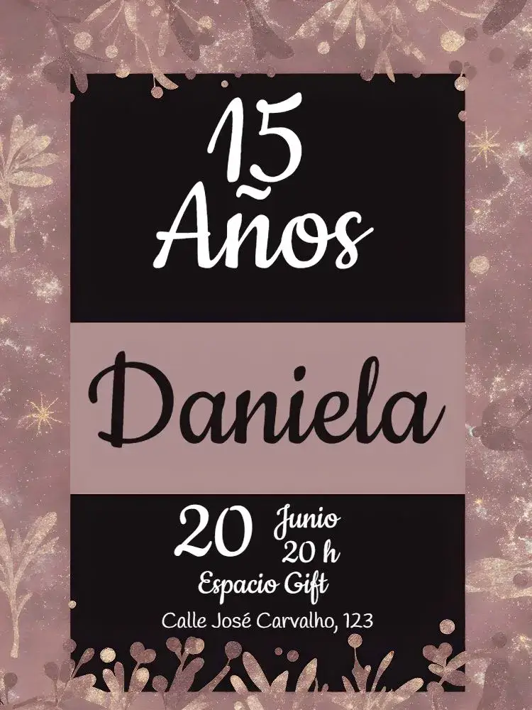Invitación 15 Años - Vintage Simple