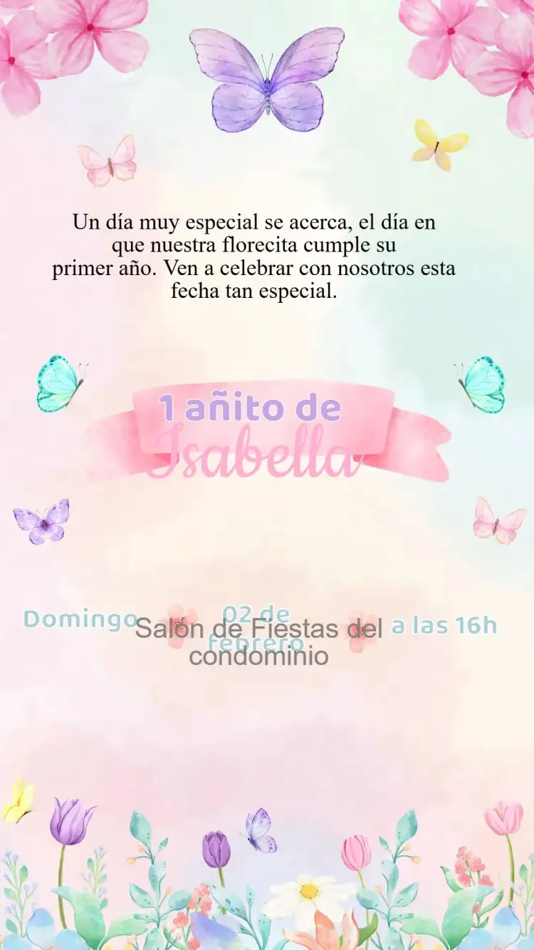 Invitación Cumpleaños Jardín Encantado