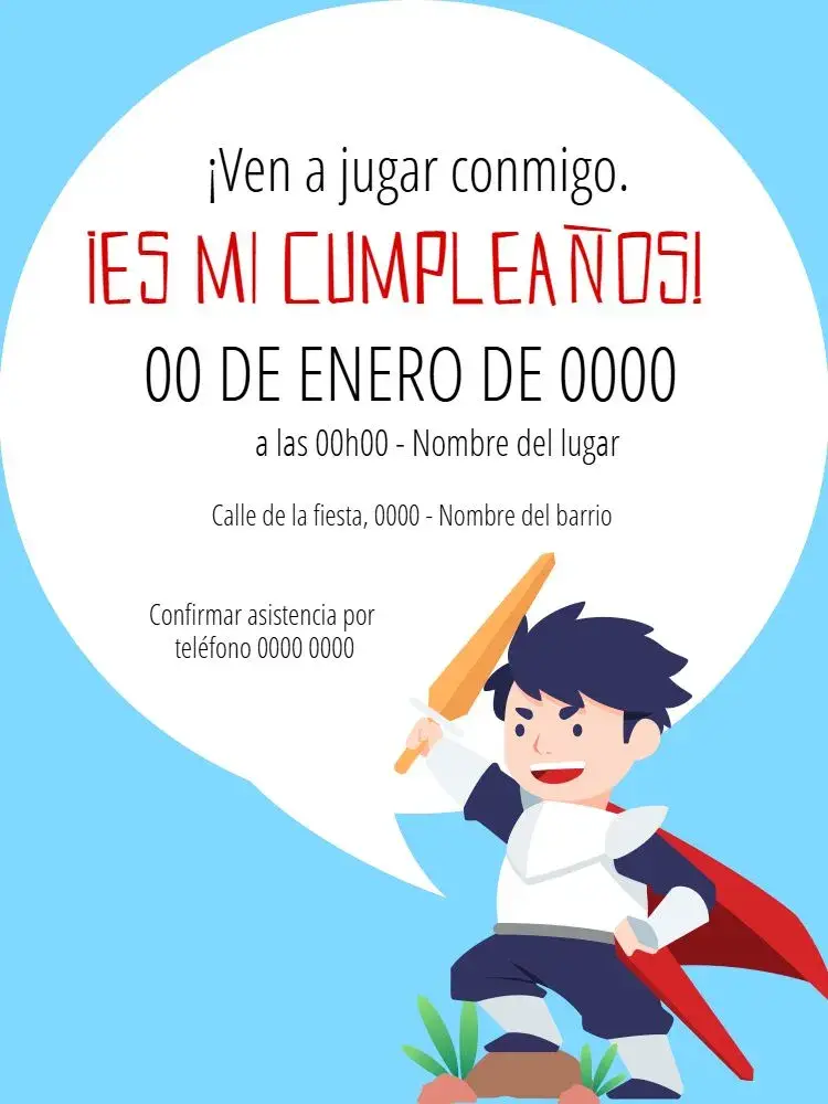 Invitación Niño Azul
