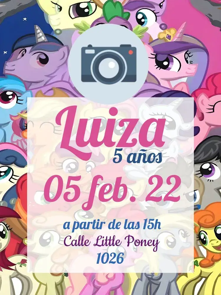 Invitación Mi pequeño pony Ponis