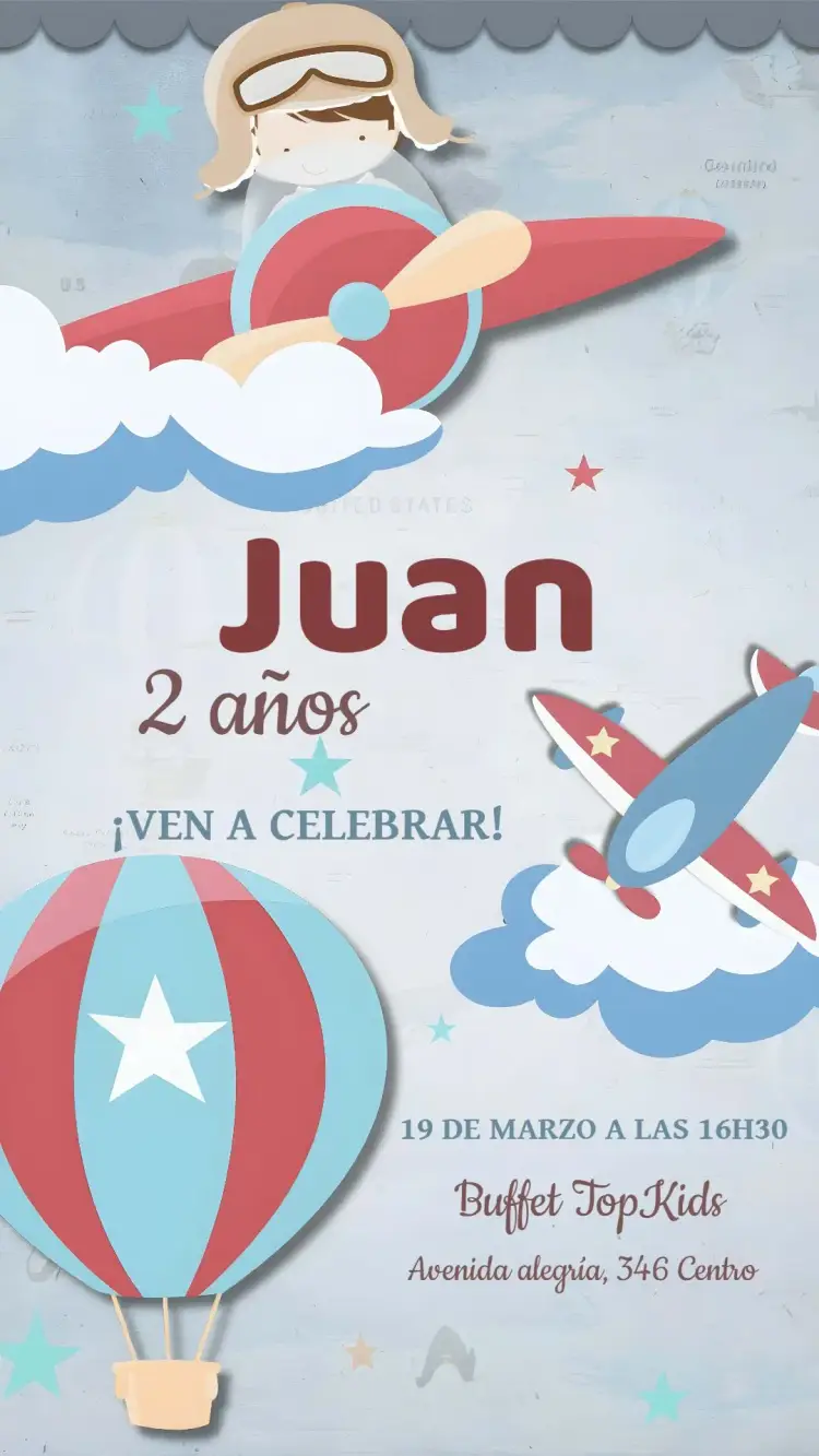 Invitación Primera Vuelta Al Mundo Aviador