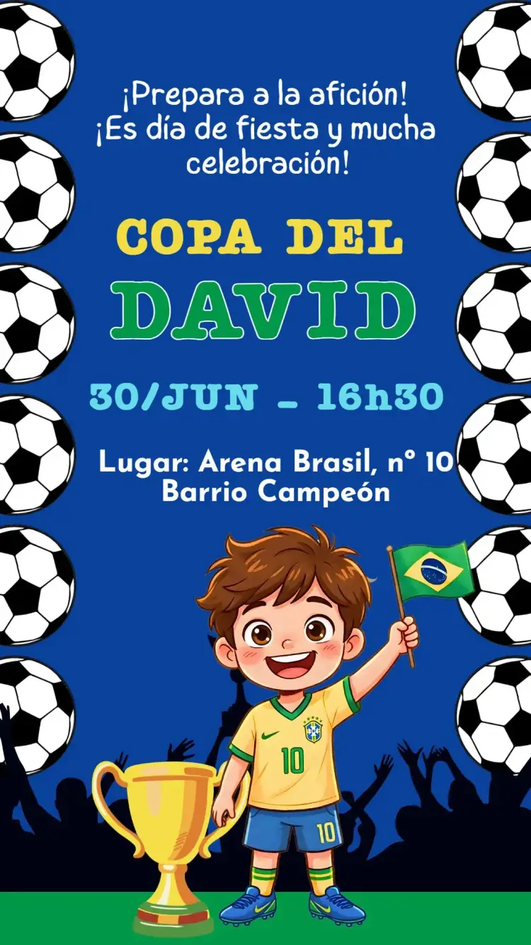 Invitación digital Copa del Mundo de Fútbol