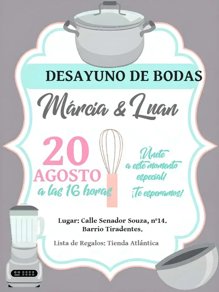 Invitación Despedida de Soltera Fouet – tema Despedida de Soltera modernos, elegantes, coloridos, cocina, minimalista, divertidos