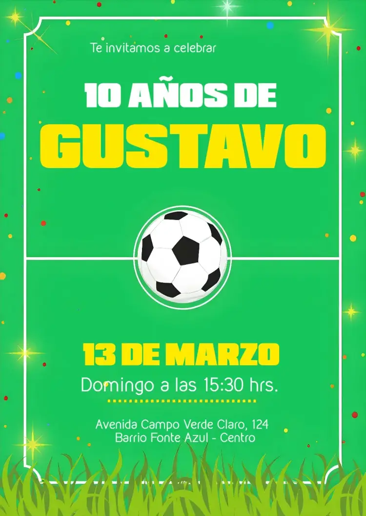 Invitación Fútbol Pelota