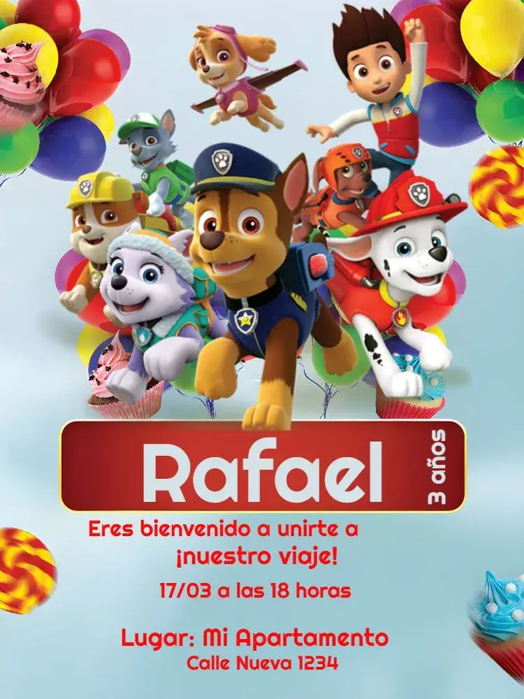 Invitación Patrulla Canina Digital