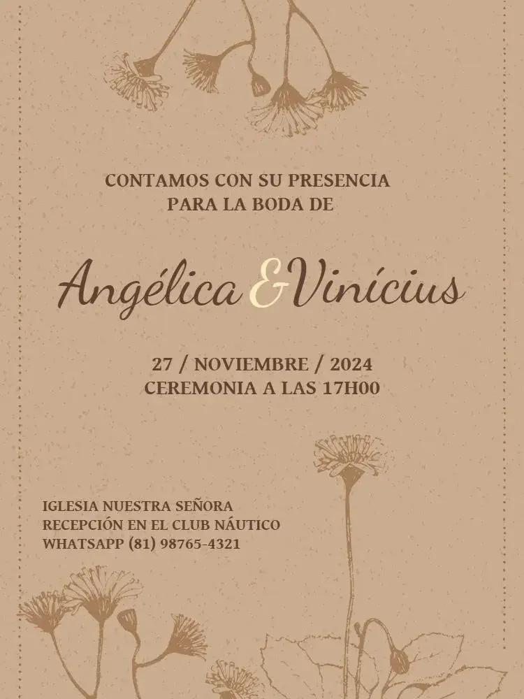 Invitación Matrimonio Rústico / Sostenible Oscuro Celebración