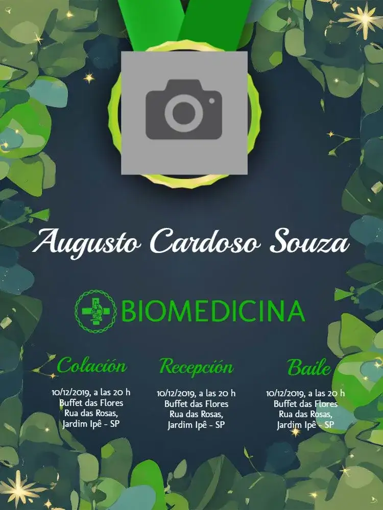 Graduación en Biomedicina Con Foto Biomédico