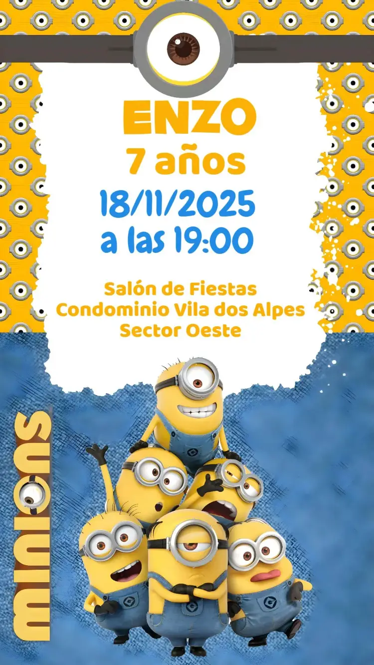 Invitación Minions