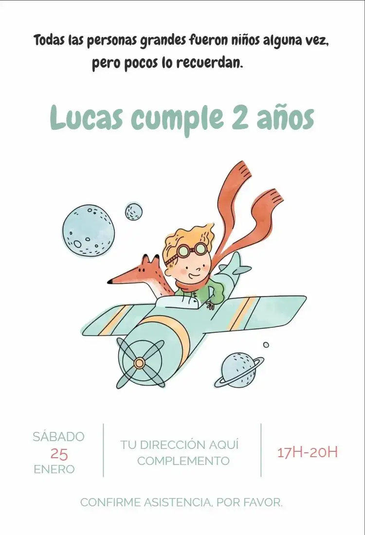Invitación El Principito