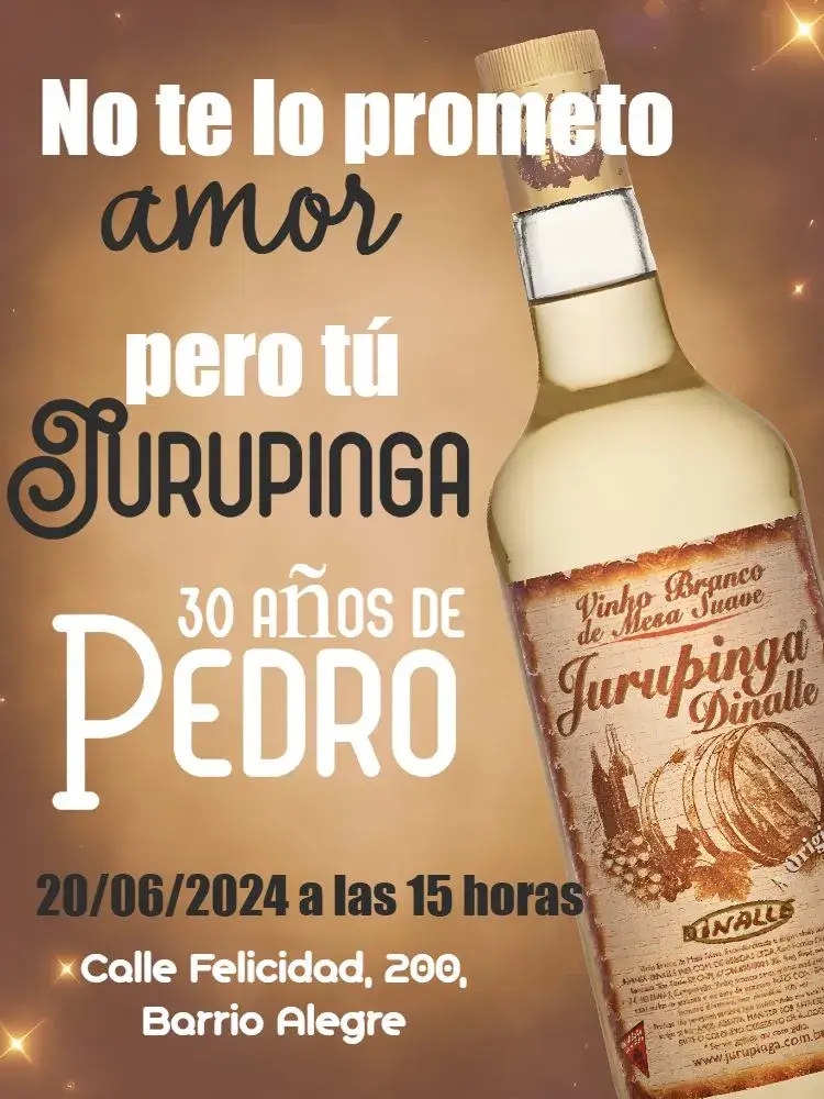 Invitación Jurupinga Masculino editable y personalizable