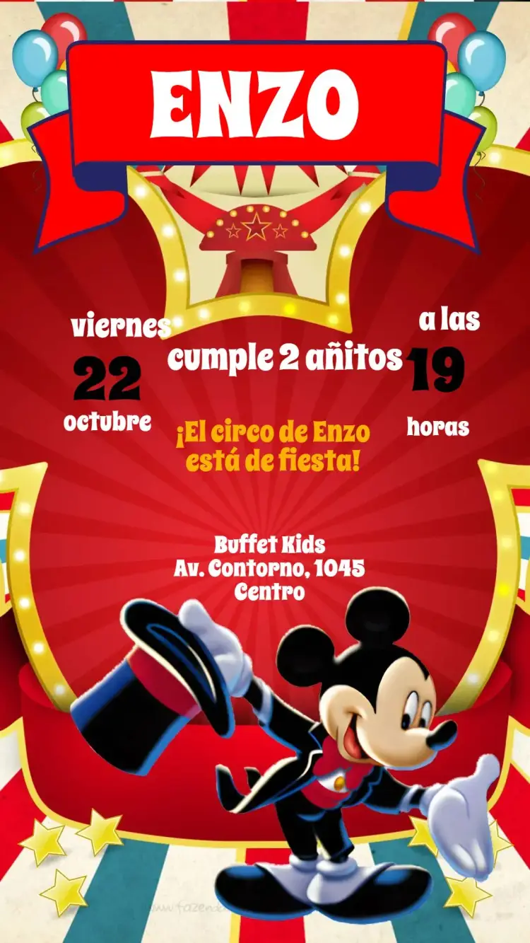 Invitación Mickey
