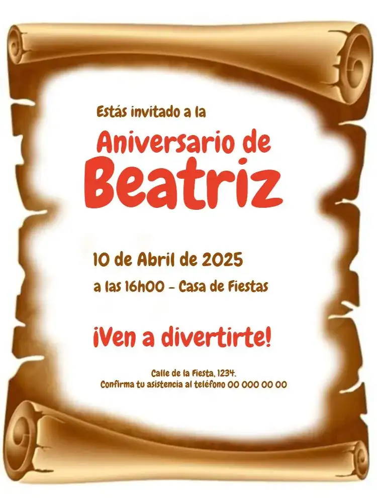 Papiro Para Editar Celebración