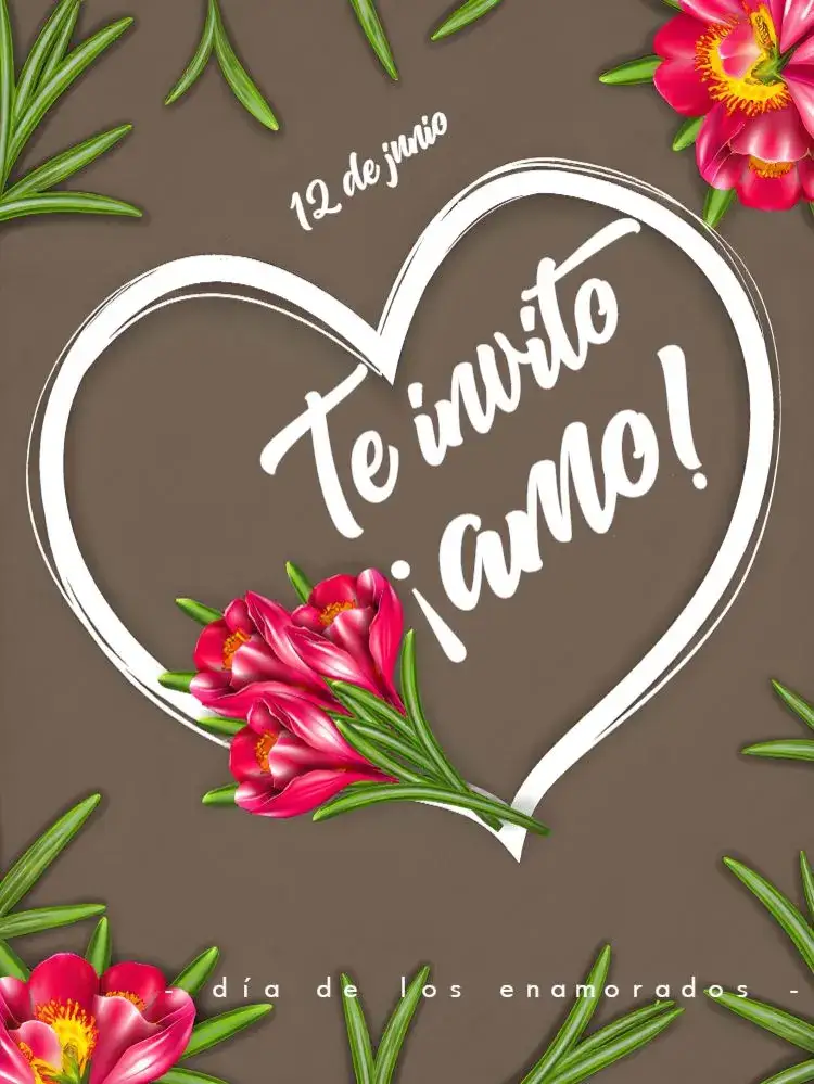 Invitación Publicación Día De Los Enamorados Junio – tema Más buscados romántico, rojo, corazones, moderno, vibrante, apasionado