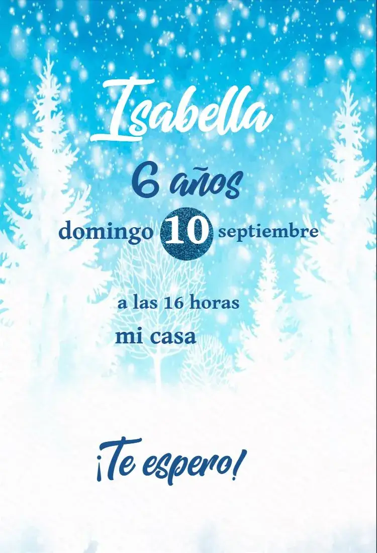 Invitación Fiesta En El Hielo
