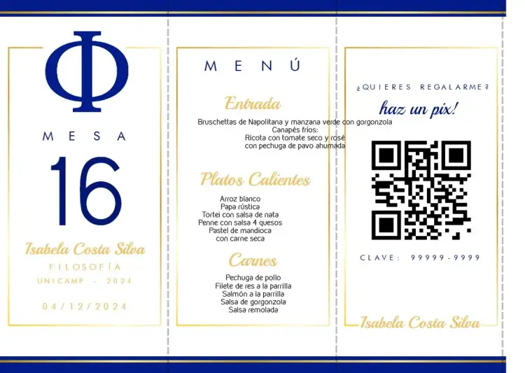 Invitación Menú Triángulo Graduación Filosofía Filósofo – tema Graduación moderno, elegante, minimalista, intelectual, sofisticado, triangular