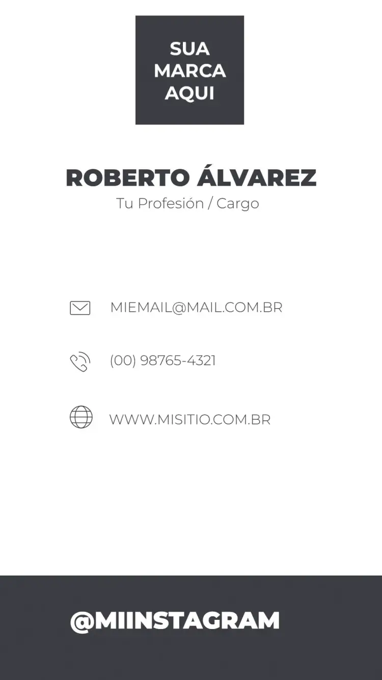 Invitación Tarjeta de Visita Clásica