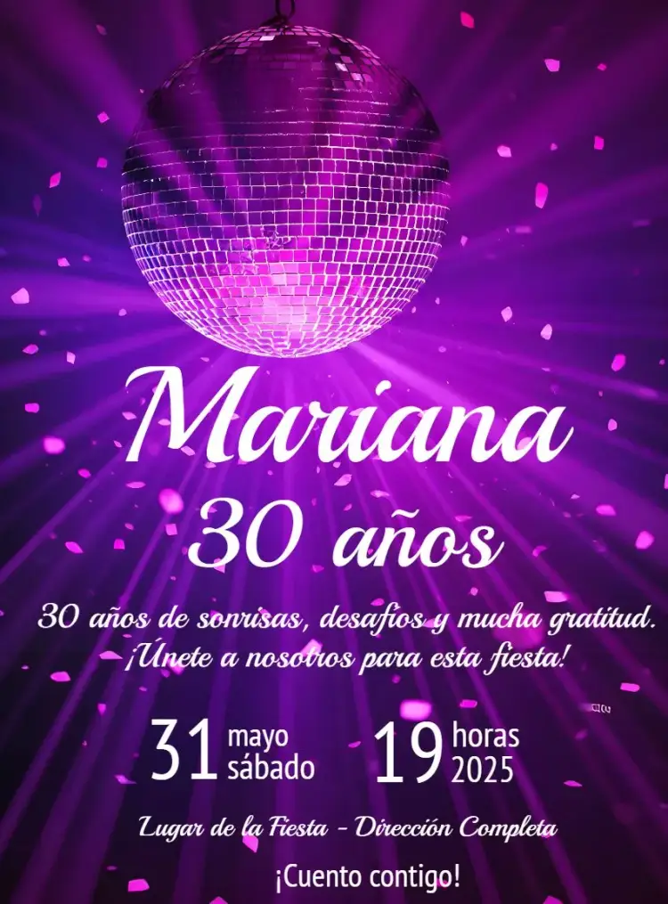 Invitación Baile de Luces