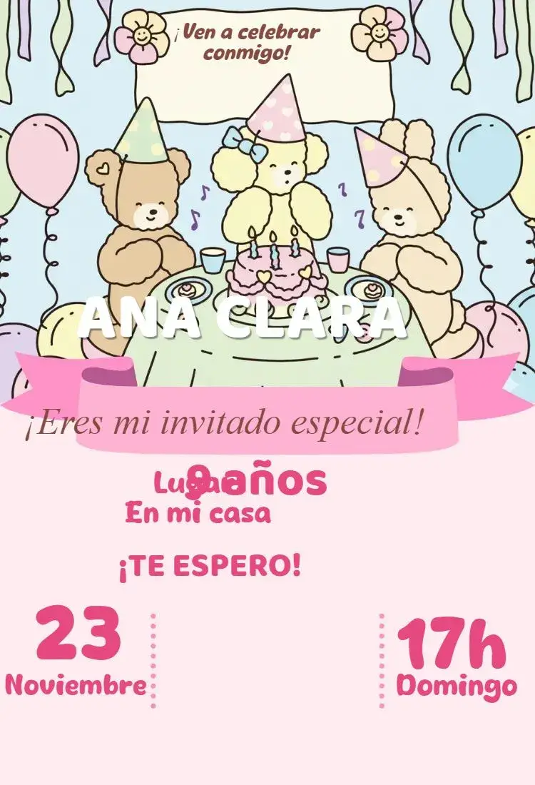 invitación digital bobbie goods candy color