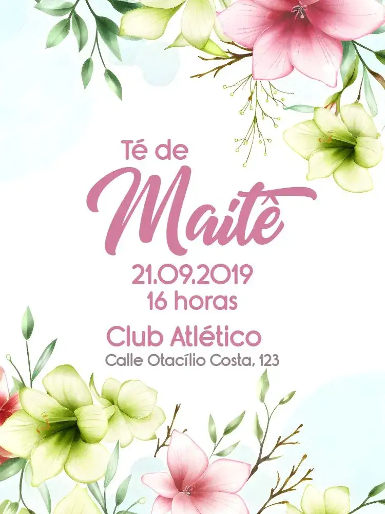 Invitación Despedida de soltera floral – tema Despedida de Soltera floral, romántico, rosa, delicado, elegante, moderno