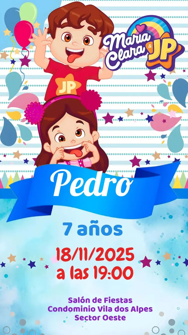 Invitación Maria Clara y JP