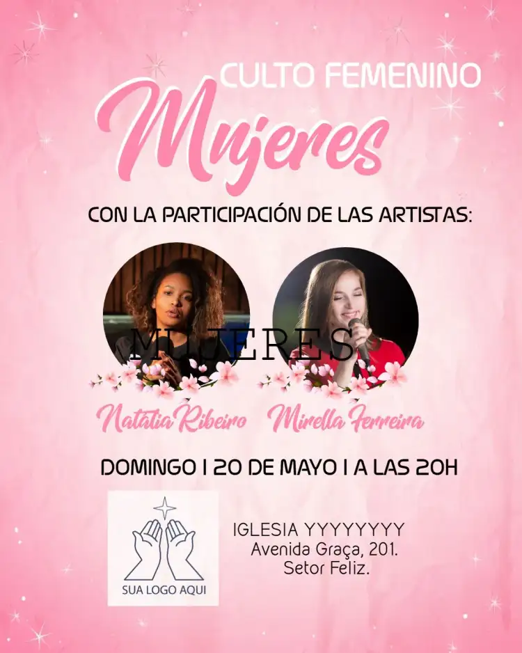 Arte Para Culto De Mujeres Iglesia Con Fotos Folleto
