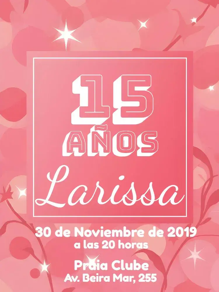 Invitación 15 Años - Rosa Y Blanco – tema 15 años rosa, blanco, floral, moderno, delicado, romántico