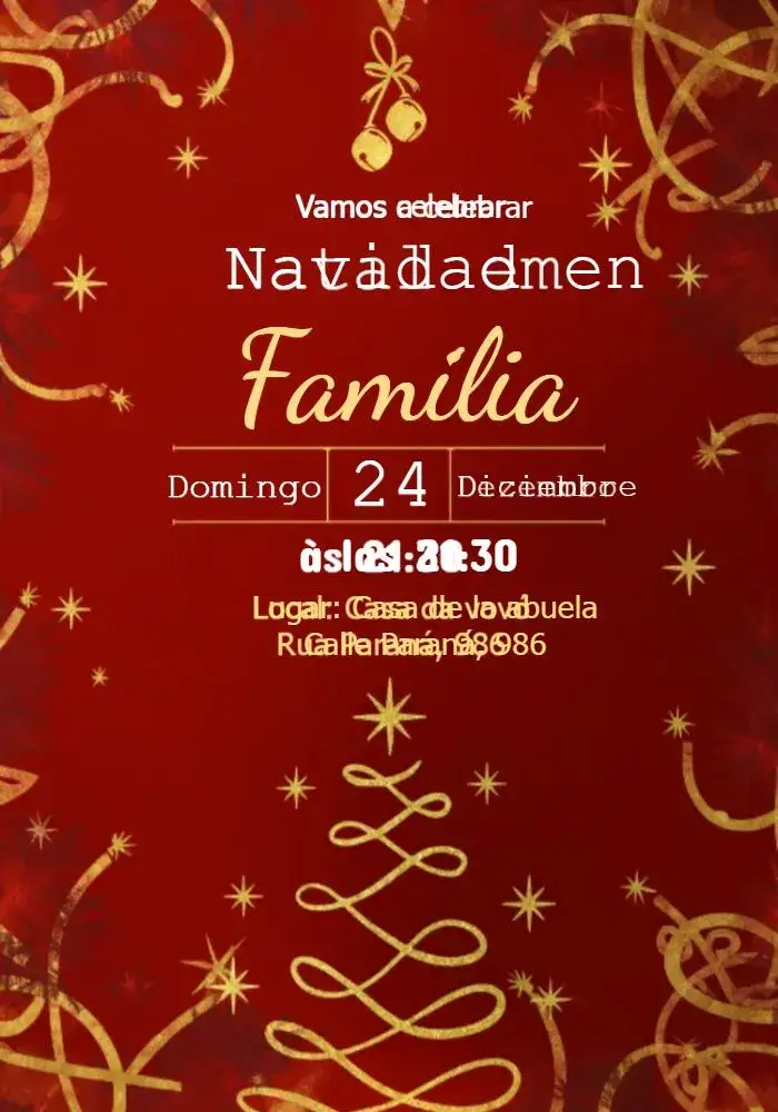 Invitación Fiesta De Navidad Christmas