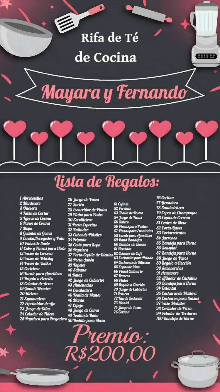 Invitación Despedida de Soltera Corazones Sugerencias