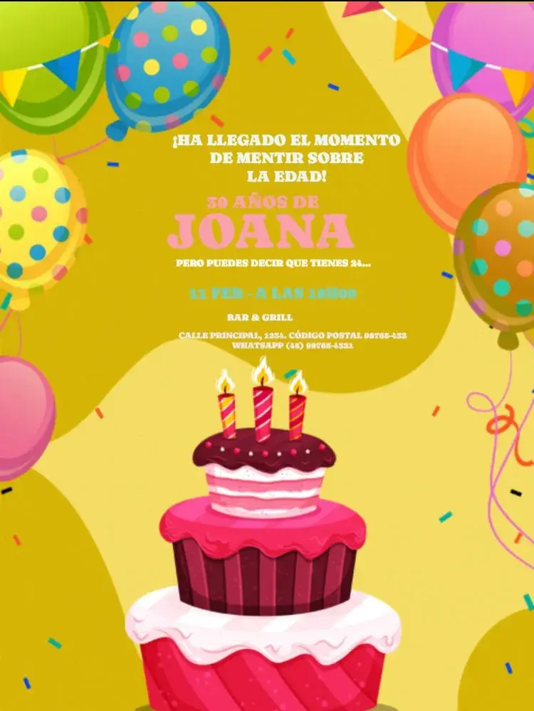 Invitación Pastel Divertido Claro Rosa