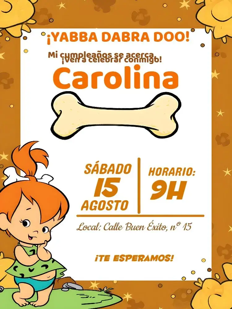 Invitación Pedrita Laranja