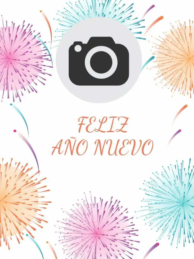 Invitación Carta Año Nuevo Fuegos Reveillon – tema Tarjeta colorido, festivo, moderno, vibrante, elegante, sazonal