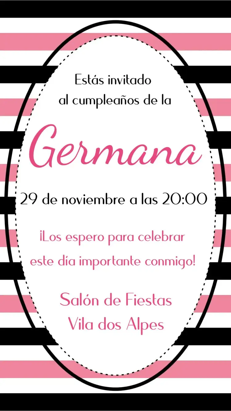 Invitación Cumpleaños Adulto
