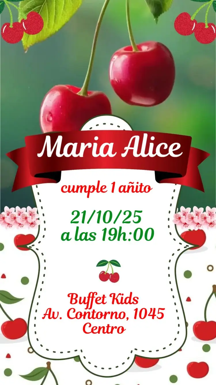 Invitación Cerezita